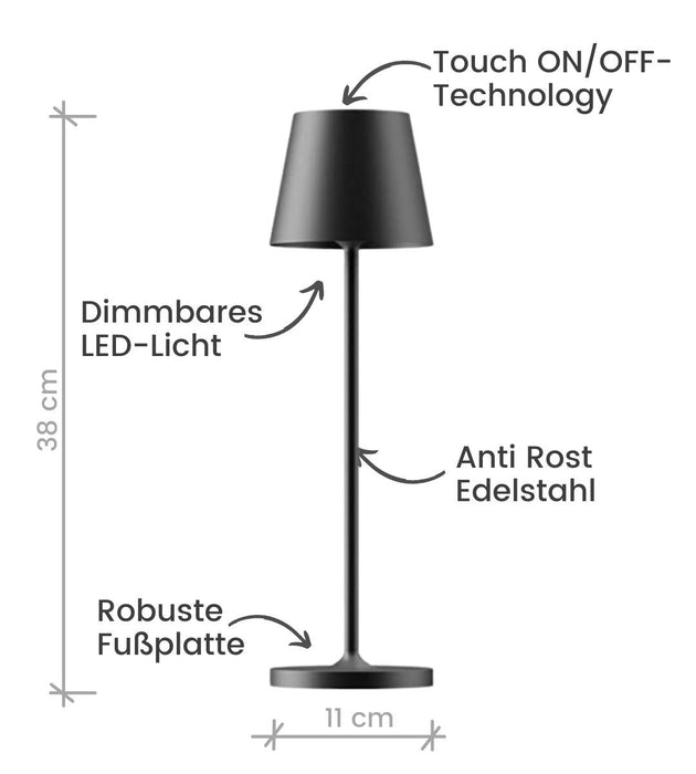 LumiTouch Tafellamp – Dimbare LED met Touchbediening