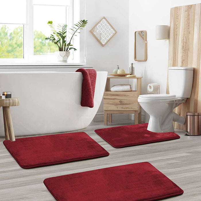 Zachte Memory Foam Badmat Set - Voor Comfort en Luxe