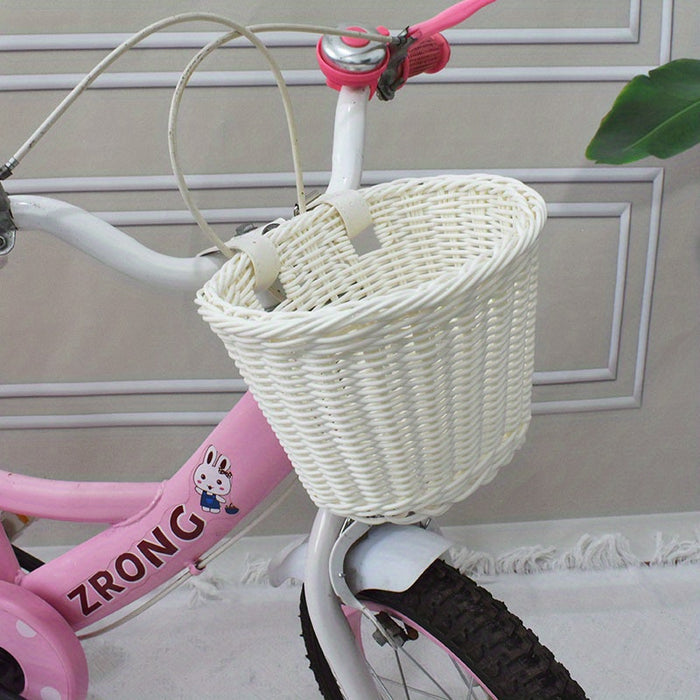 Handgeweven Fietsmand voor Kinderen – Plastic Rieten Mand voor de Fiets