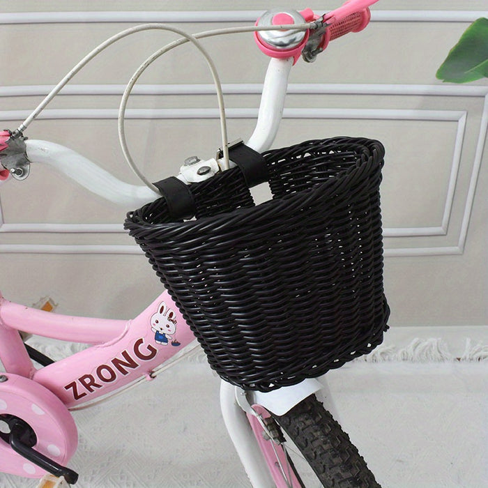 Handgeweven Fietsmand voor Kinderen – Plastic Rieten Mand voor de Fiets