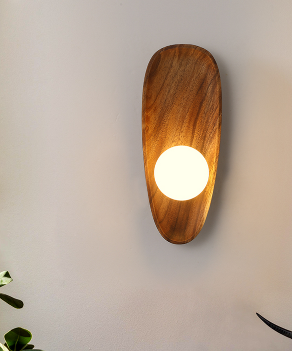 Minimalistische Wandlamp - Hout en Sfeerverlichting