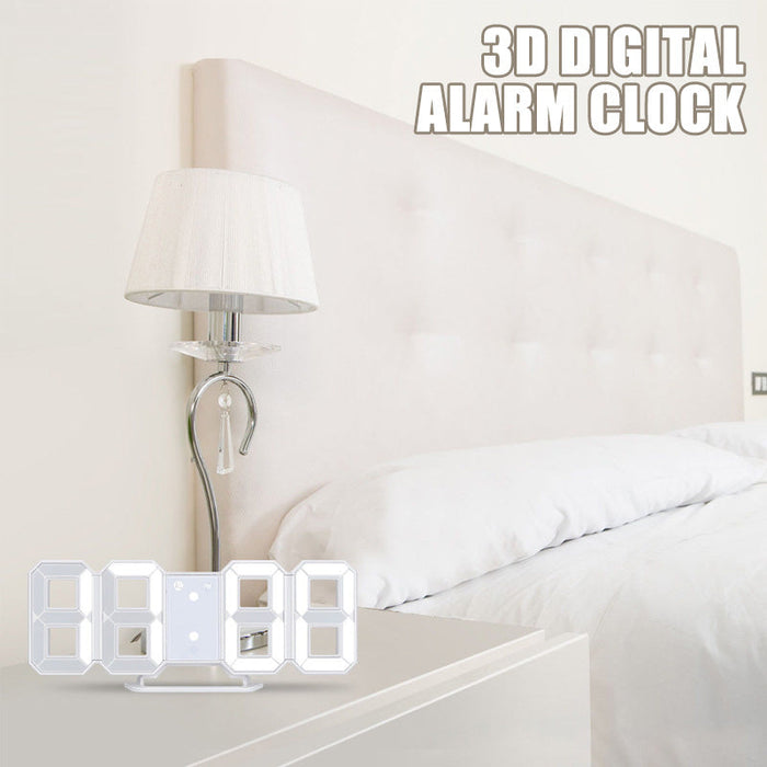 Smart 3D Digitale Klok – Modern Design voor je Nachtkastje