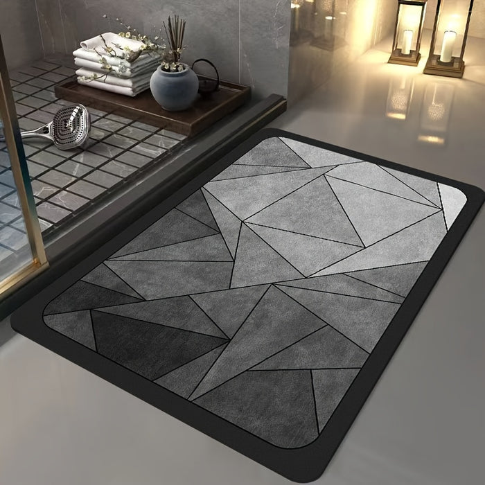 Luxe Geometrische Badmat - Voor Stijlvolle Badkamers