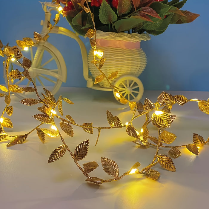 Gouden Bladeren Fairy Lights - Elegante Verlichting voor Tafelsetting en Feesten