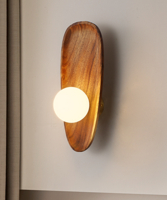 Minimalistische Wandlamp - Hout en Sfeerverlichting