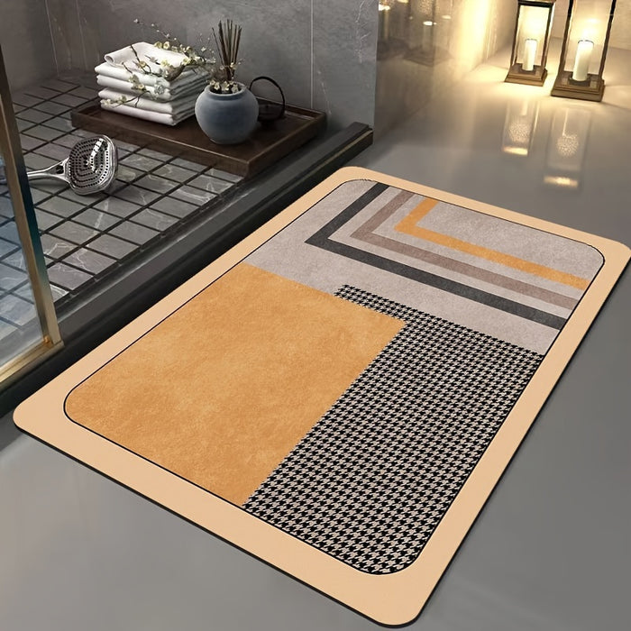 Luxe Geometrische Badmat - Voor Stijlvolle Badkamers