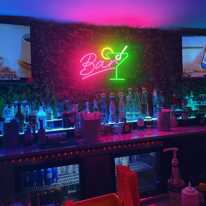 Dimbare LED Neon Bar Sign – USB Aangedreven met Dimmer