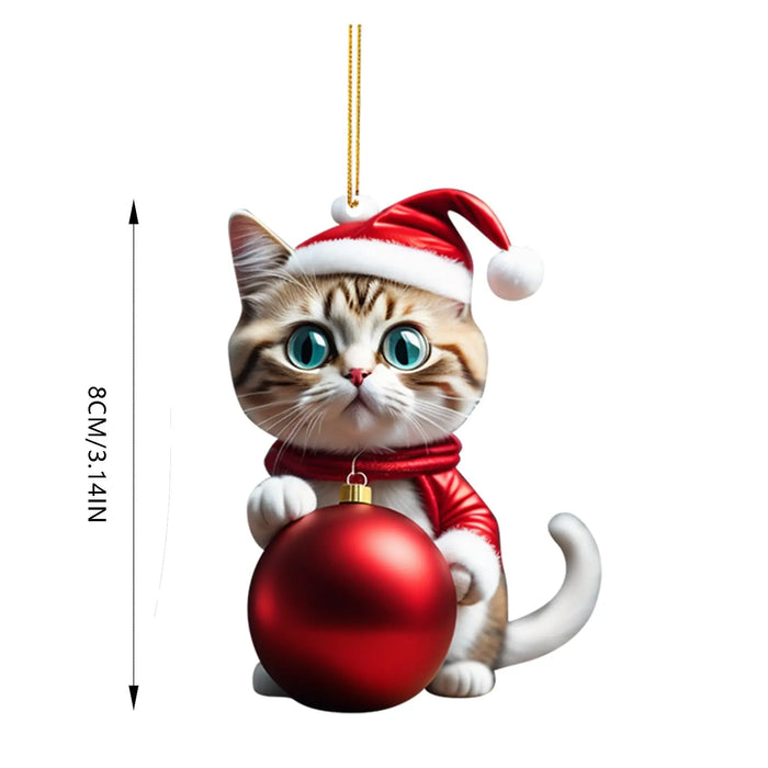 Kerst Kat Ornament - Schattige Feestelijke Boomdecoratie