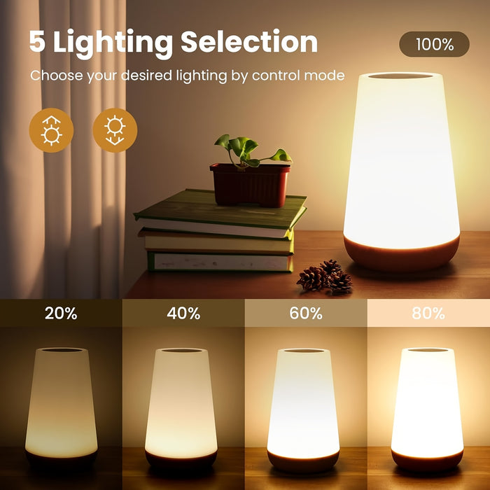 Dimbare Touchlamp met 13 RGB-kleuren – Perfect voor de Slaapkamer, Bedlampje en Nachtlicht