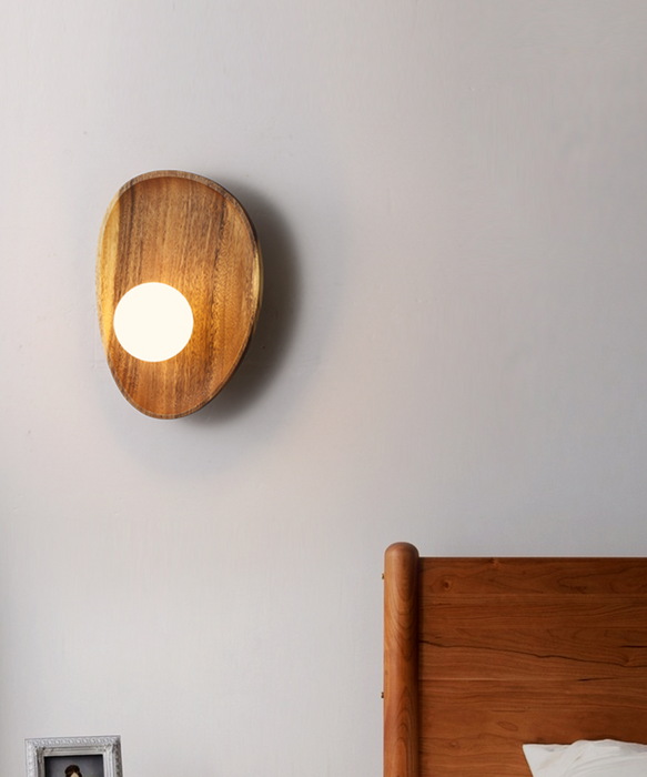 Minimalistische Wandlamp - Hout en Sfeerverlichting