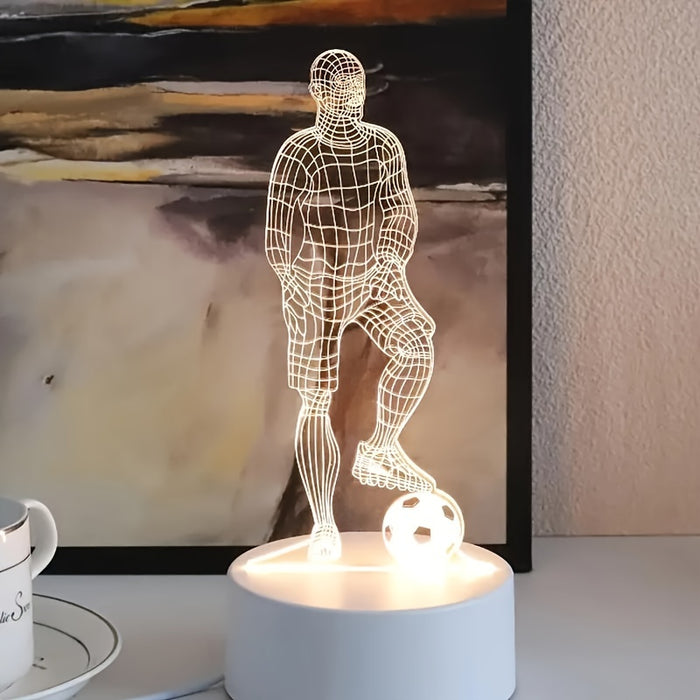 Voetballer 3D lamp – Voor een sportieve sfeer