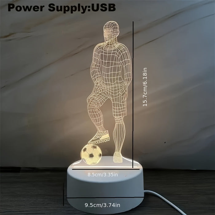 Voetballer 3D lamp – Voor een sportieve sfeer