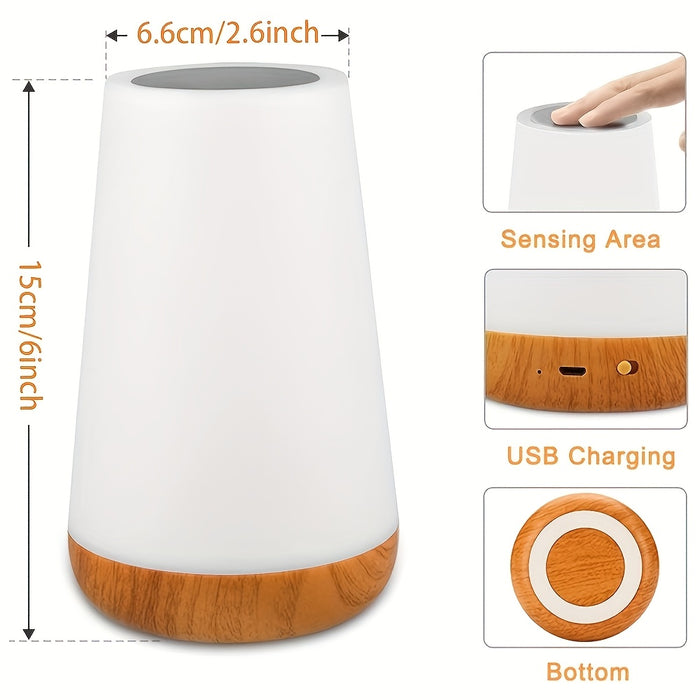 Dimbare Touchlamp met 13 RGB-kleuren – Perfect voor de Slaapkamer, Bedlampje en Nachtlicht