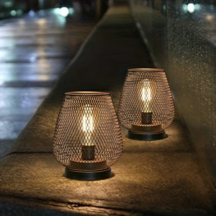 RusticMesh Tafellampen Set – Industriële Stijl en Sfeervolle Verlichting