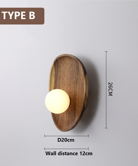 Minimalistische Wandlamp - Hout en Sfeerverlichting