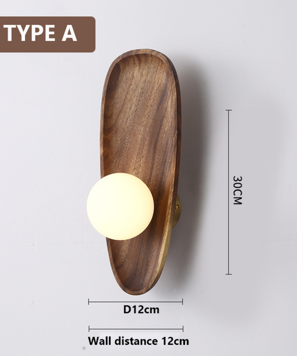 Minimalistische Wandlamp - Hout en Sfeerverlichting