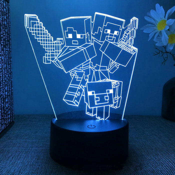 Diverse LED Gamepersonages Lamp - Speelse Verlichting voor Gamers