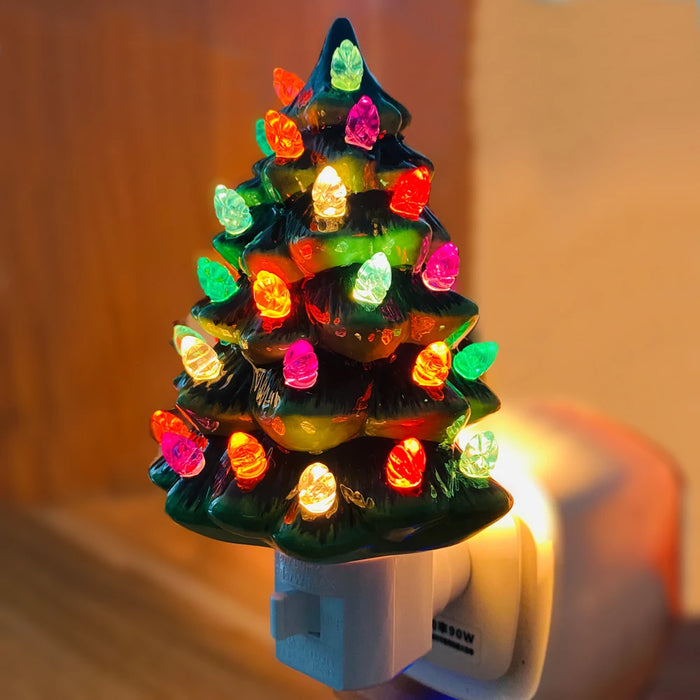 Keramische Kerstboom Nachtlamp - Feestelijke Decoratie voor uw Huis