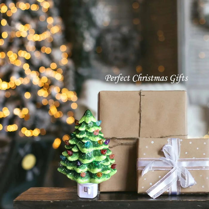 Keramische Kerstboom Nachtlamp - Feestelijke Decoratie voor uw Huis