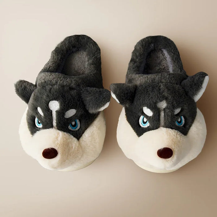 Husky Knuffel Pantoffels – Voor Warmte en Vrolijkheid Thuis