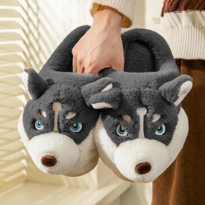 Husky Knuffel Pantoffels – Voor Warmte en Vrolijkheid Thuis