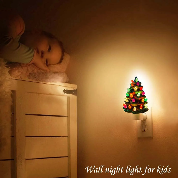 Keramische Kerstboom Nachtlamp - Feestelijke Decoratie voor uw Huis