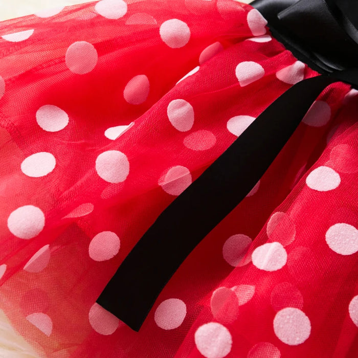 Minnie Mouse Kostuum voor Meisjes – Polkadot Jurk met Haarband en Strik