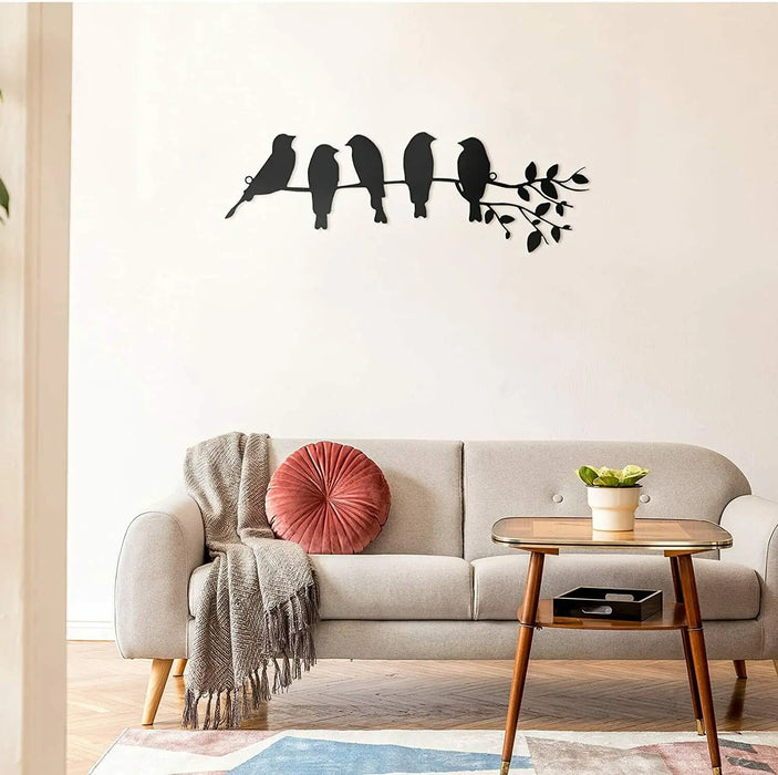 Birdsong Wanddecoratie – Sfeervolle Zittende Vogels