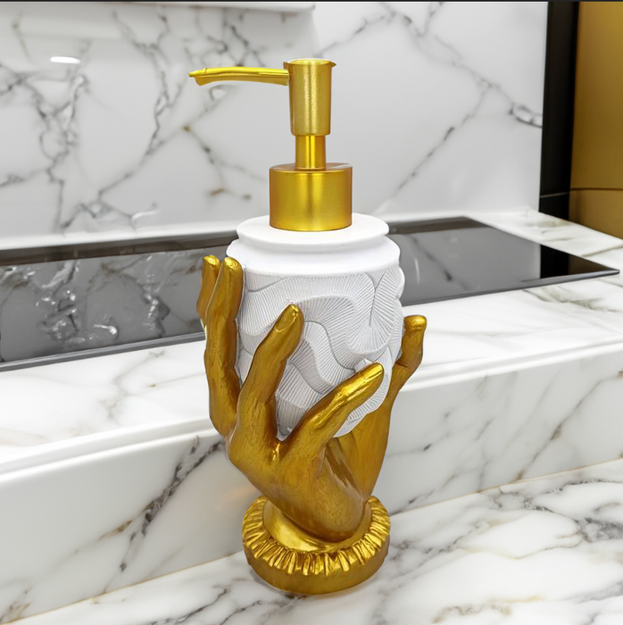 Gouden Hand Zeepdispenser - Stijlvolle Luxe voor je Interieur