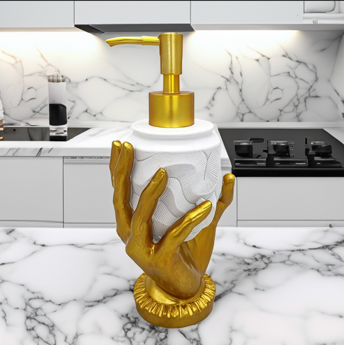 Gouden Hand Zeepdispenser - Stijlvolle Luxe voor je Interieur