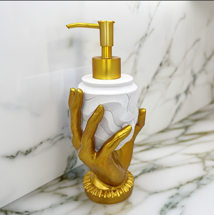 Gouden Hand Zeepdispenser - Stijlvolle Luxe voor je Interieur