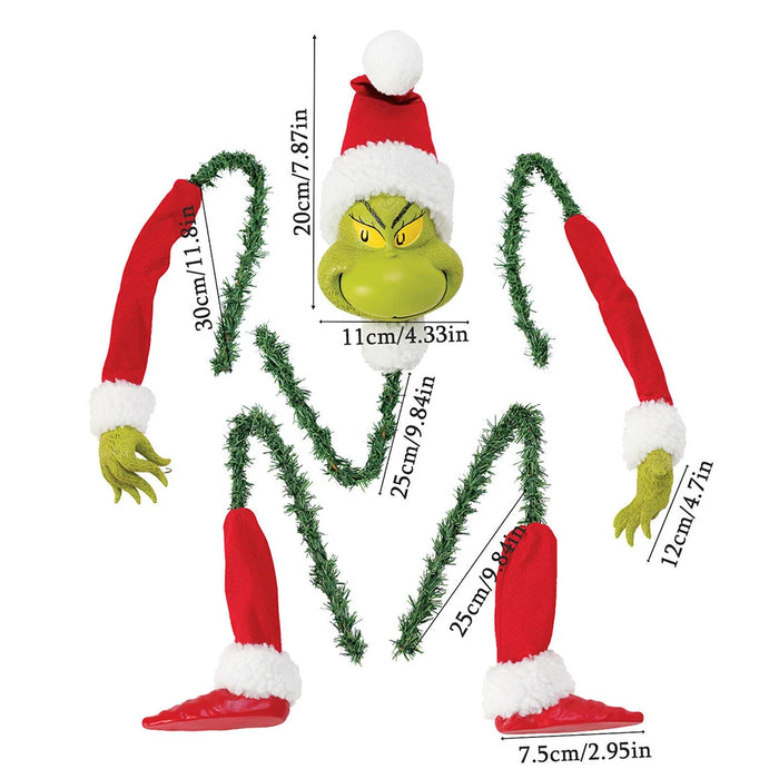 Grinch Kerst Decoratiepop - Voor Creatieve Feestvreugde