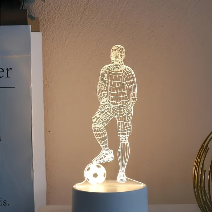 Voetballer 3D lamp – Voor een sportieve sfeer