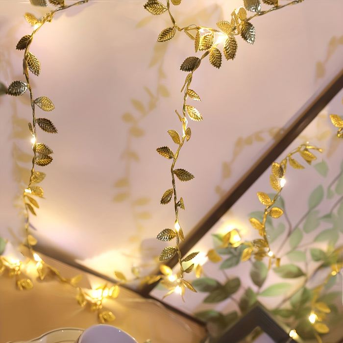 Gouden Bladeren Fairy Lights - Elegante Verlichting voor Tafelsetting en Feesten