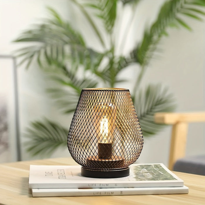 RusticMesh Tafellampen Set – Industriële Stijl en Sfeervolle Verlichting